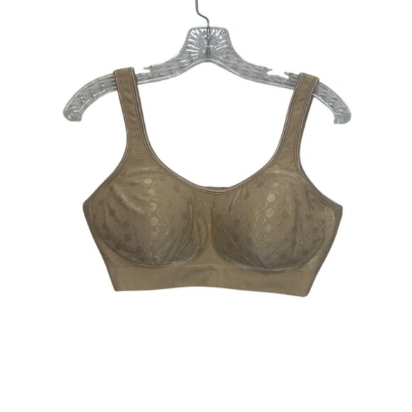 Bali Comfort Revolution Full Coverage Bra XL Beige 3488 Wireless Everyday - Picture 1 of 6